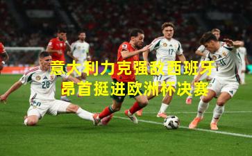 意大利力克强敌西班牙 昂首挺进欧洲杯决赛